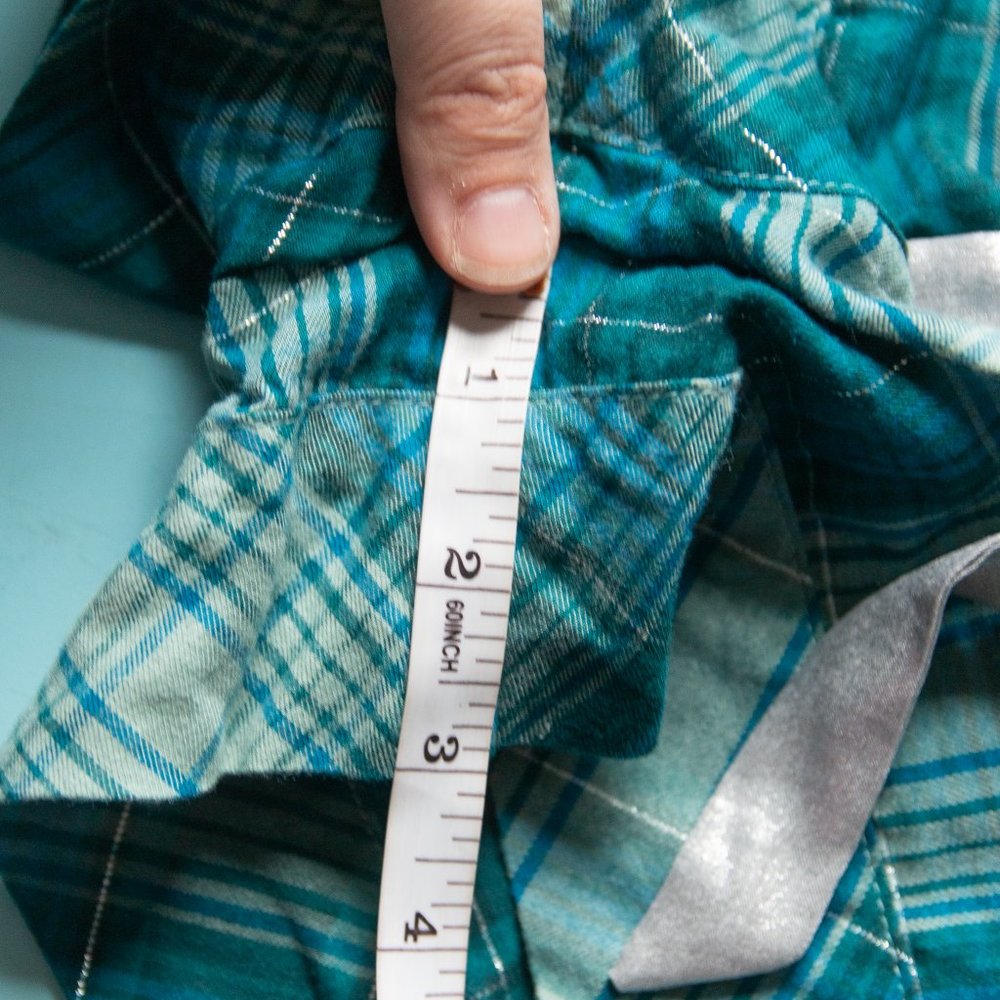 Victoria's Secret Turquoise Blue Plaid Short Sleeve Shorts Pajama Set Size Small - Picture 10 of 11